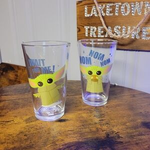 StarWars Baby Yoda Drinking Glasses